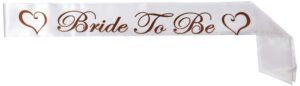 bride to be satin sash party accessory