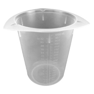 dyn-a-med 80098 polypropylene tri-pour disposable beaker, 1000ml capacity (case of 100)