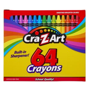 Cra-Z-Art Crayons, 64 Assorted Colors, 64/Pack (10202WM16)