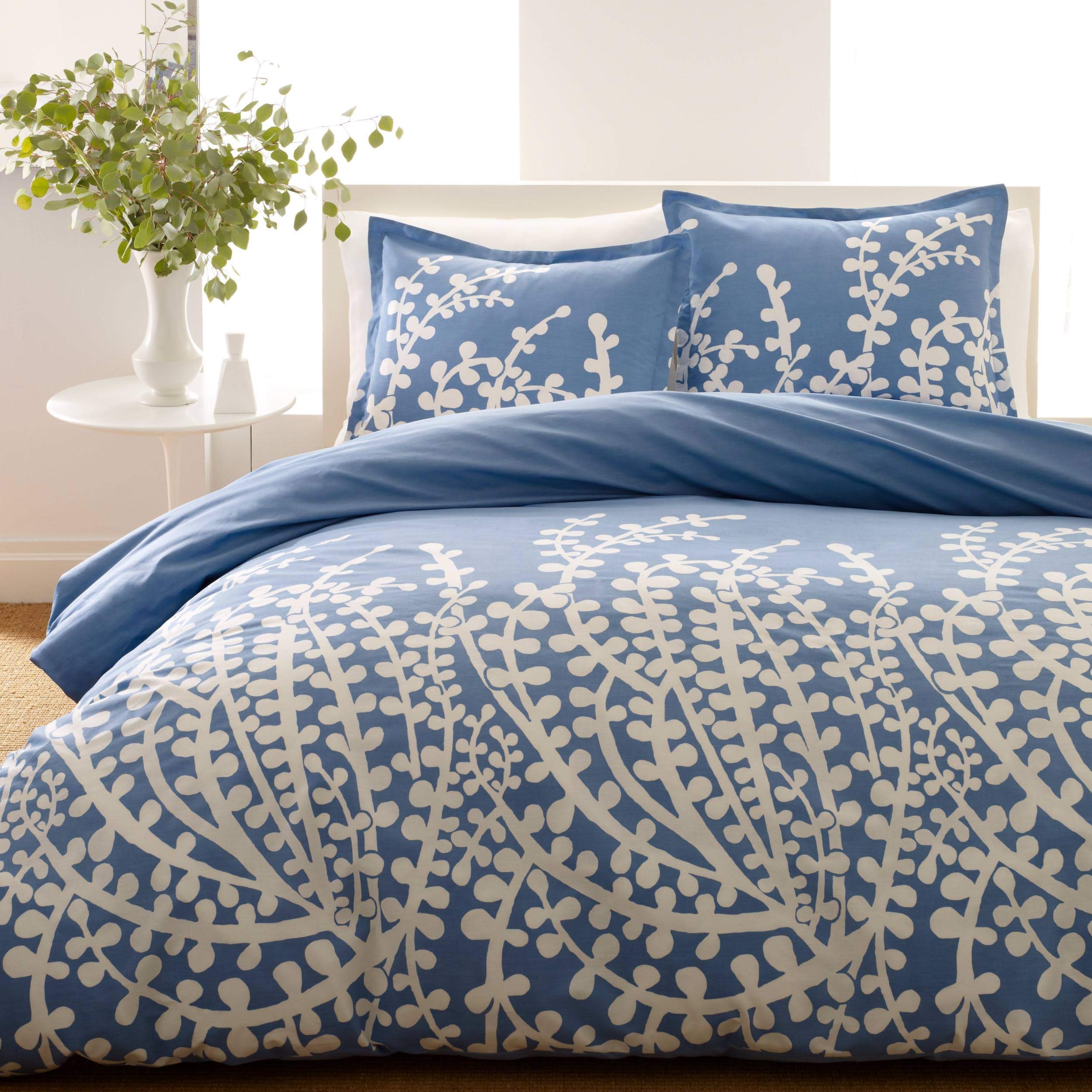 City Scene, Branches Collection, French Blue Duvet Set, King