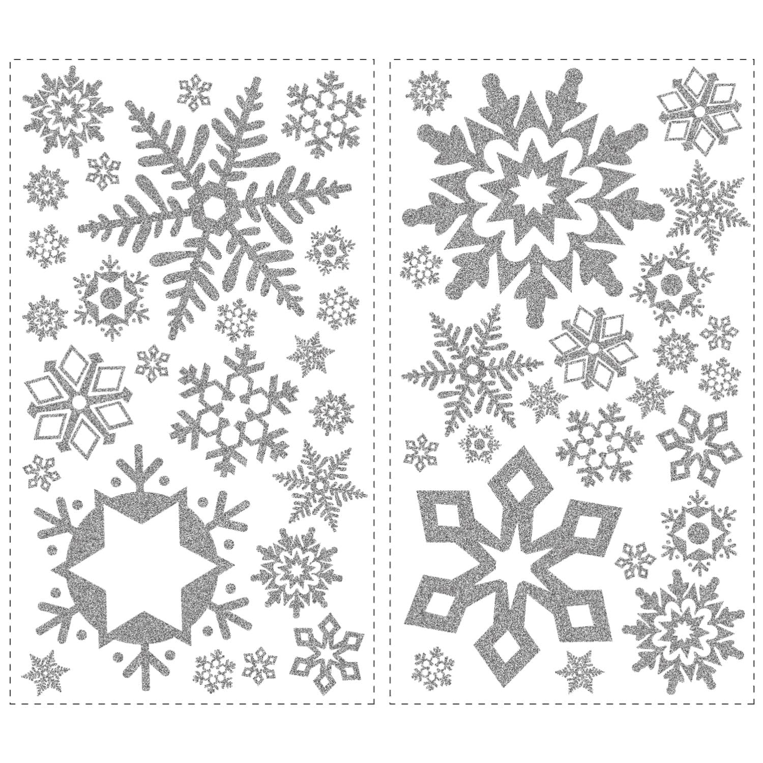 RoomMates RMK1413SCS Glitter Snowflakes Peel and Stick Wall Decals