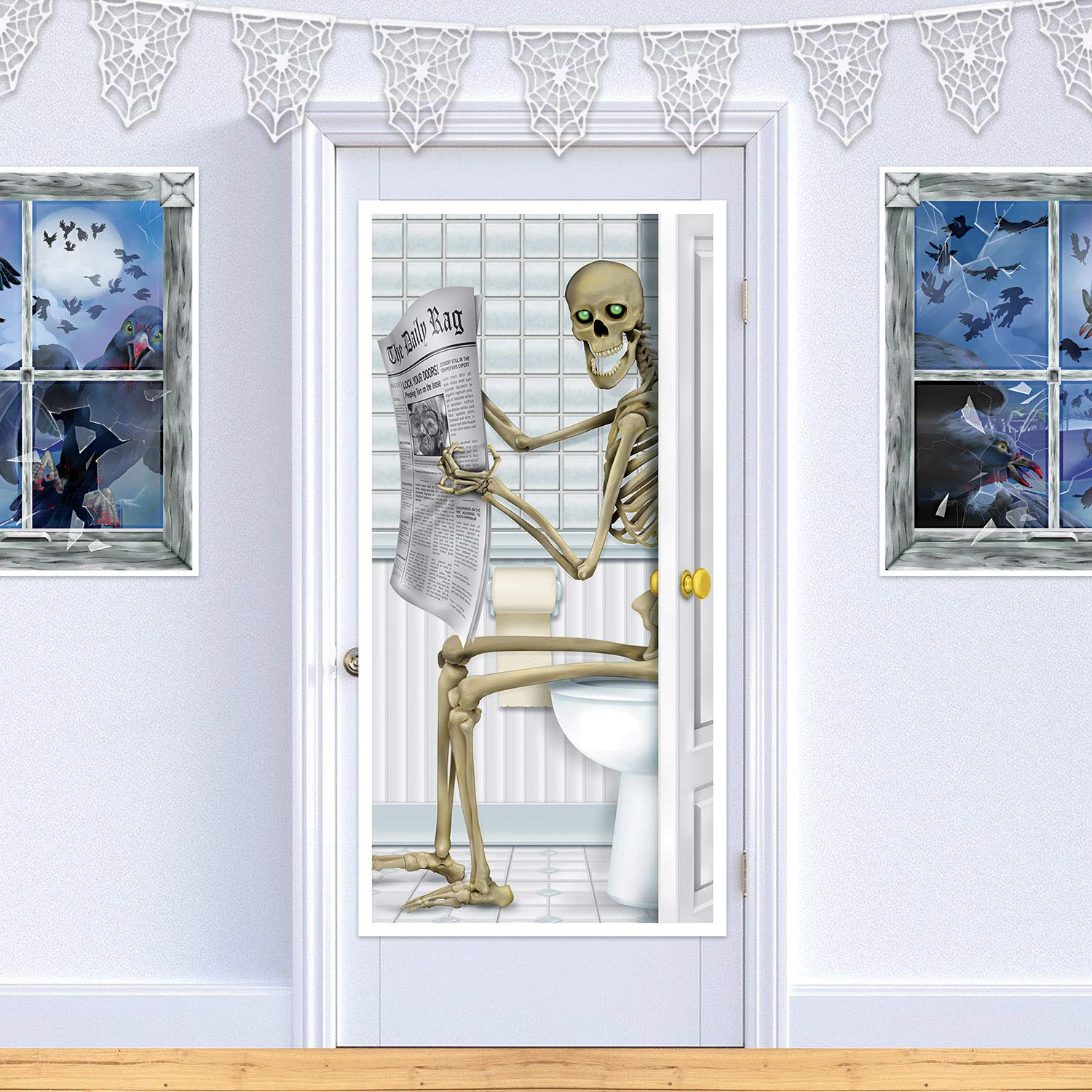 Beistle Skeleton Restroom Door Cover Party Accessory