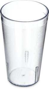 carlisle foodservice products 52128107 stackable shatterresistant plastic tumbler, 12 oz., clear (pack of 6)