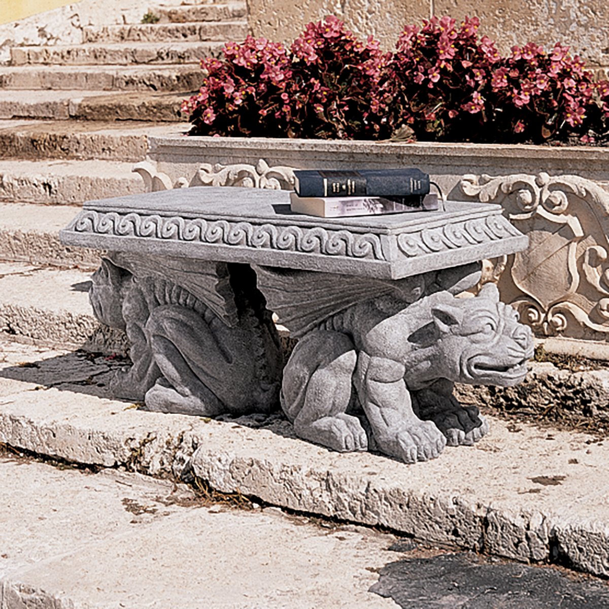 Design Toscano Blair Castle Sculptural Gargoyle Bench