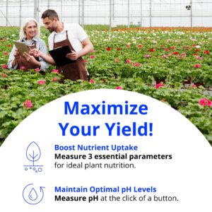 Bluelab Combo Meter for pH, Temperature & Conductivity in Water - Easy Calibration, Digital EC/TDS/PPM Tester for Hydroponics & Indoor Plants (METCOM)