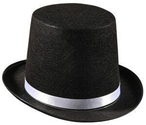 dress up america top hats for kids and adults - black magician party hat - formal tuxedo hat - unisex