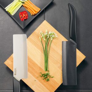 Kyocera Revolution Kitchen Knife, 6-inch Nakiri Vegetable Cleaver, Black