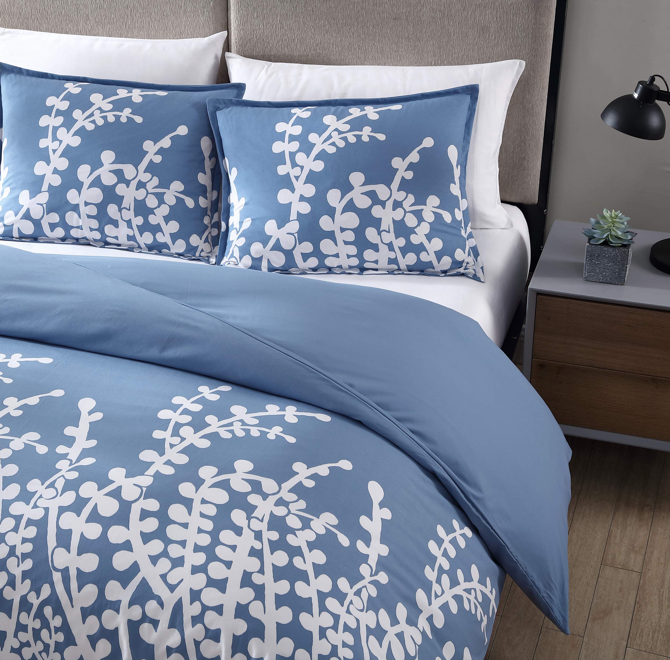 City Scene, Branches Collection, French Blue Duvet Set, King