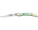 case cutlery 910096rb case rainbow corelon small texas toothpick pocket knife with stainless steel blades in green, pink, yellow, white mixed corelon