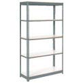 Global Industrial Boltless Extra Heavy Duty Shelving 36"W x 12"D x 84"H, 5 Shelves, 1500 lbs. Cap/Shelf, Gray