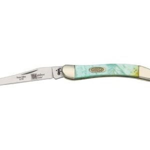 Case Cutlery 910096RB Case Rainbow Corelon Small Texas Toothpick Pocket Knife with Stainless Steel Blades in Green, Pink, Yellow, White Mixed Corelon