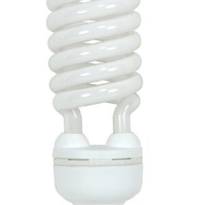 Satco S7339 55 Watt (250 Watt) 3700 Lumens Hi-Pro Spiral CFL Daylight White 5000K Medium Base 120 Volt Light Bulb, White