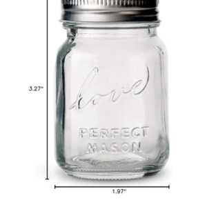 WEDDINGSTAR Mini Love Mason Jar with Lid - 6 Pack