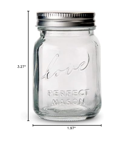 WEDDINGSTAR Mini Love Mason Jar with Lid - 6 Pack