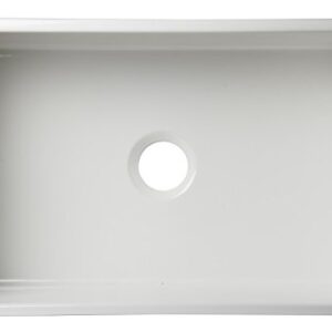 ALFI brand AB510 30-Inch Contemporary Smooth Fireclay Farmhouse Kitchen Sink, White