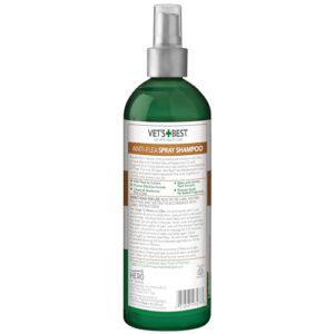 Vet's Best Anti-Flea Spray Shampoo - Dog Flea and Tick Treatment - Plant-Based Formula - Certified Natural Oils - 16 oz