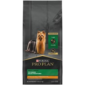 purina pro plan toy breed dog food with probiotics for dogs, chicken & rice formula - 5 lb. bag