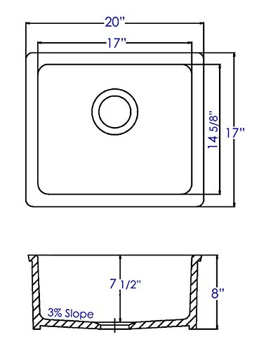 ALFI brand AB2017 Kitchen Sink, White