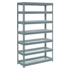 Global Industrial Boltless Extra Heavy Duty Shelving 48"W x 24"D x 96"H, 7 Shelves, Wire Deck