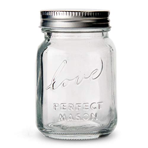 WEDDINGSTAR Mini Love Mason Jar with Lid - 6 Pack