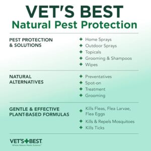 Vet's Best Flea & Tick Spray | Plant-Based Flea and Tick Treatment for Dogs | Certified Natural Oils | 8 Ounces