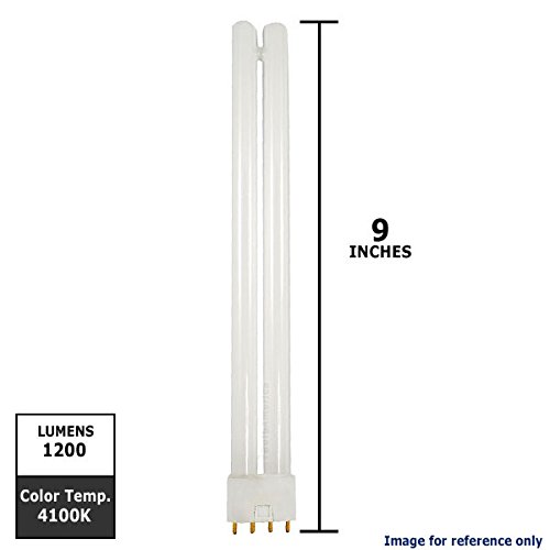 Sunlite FT18DL/841 Compact Fluorescent 18W Twin Tube Light Bulbs, 4100K Cool White Light, 2G11 Base