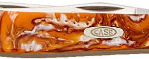 Case Cutlery 9207OF Case Oktoberfest Corelon Mini Trapper Pocket Knife with Stainless Steel Blades, Orange, Black and White mixed Corelon