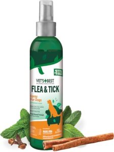 vet's best flea & tick spray | plant-based flea and tick treatment for dogs | certified natural oils | 8 ounces