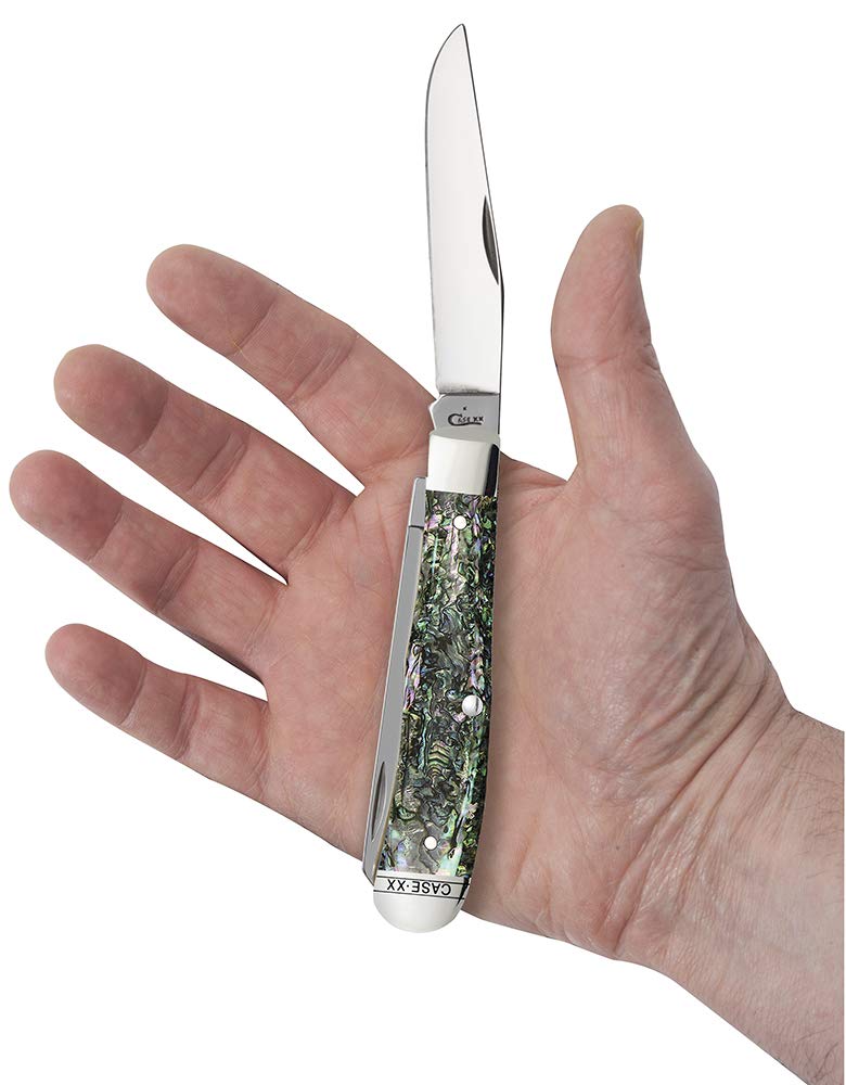 Case WR XX Pocket Knife Abalone Trapper Item #12000 - (8254 SS) - Length Closed: 4 1/8 Inches