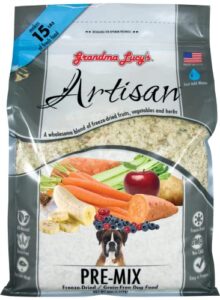 grandma lucy's artisan pre-mix dog food, grain free and freeze-dried - 3lb bag