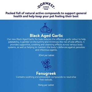 Dorwest Herbs Garlic And Fenugreek Tablets For Dogs And Cats 100 Tablets