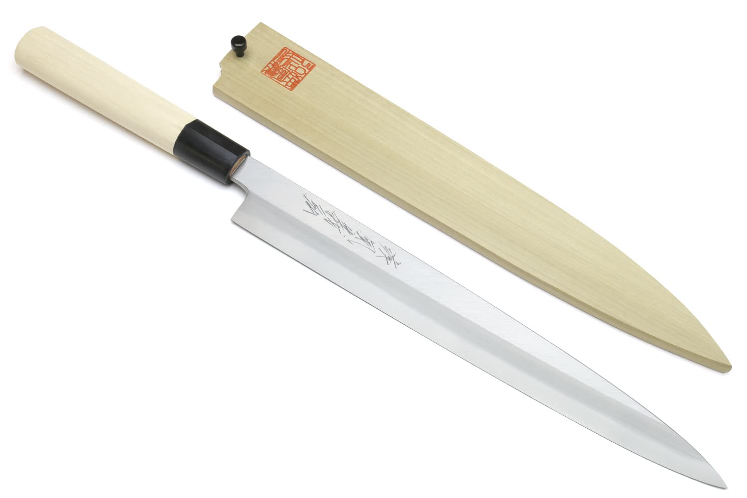 Yoshihiro Shiroko High Carbon Steel Kasumi Yanagi Magnolia Handle Sushi Sashimi Chef Knife (9.5" (240mm))