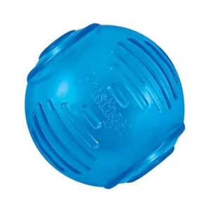 petstages orka tennis ball treat-dispensing dog chew toy, royal blue