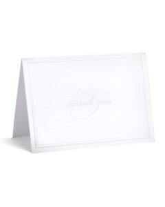 gartner studios pearl white thank you cards, 3.5” x 5”, set of 50, includes envelopes (61506)