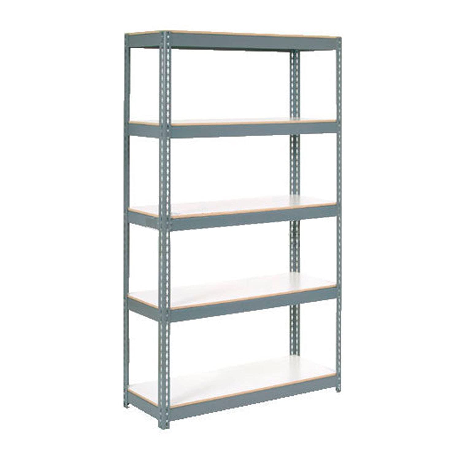 Global Industrial Boltless Extra Heavy Duty Shelving 36"W x 12"D x 84"H, 5 Shelves, 1500 lbs. Cap/Shelf, Gray