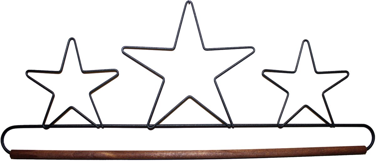 Ackfeld 16-Inch Dowel Fabric Holder, Three Stars