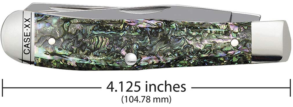 Case WR XX Pocket Knife Abalone Trapper Item #12000 - (8254 SS) - Length Closed: 4 1/8 Inches