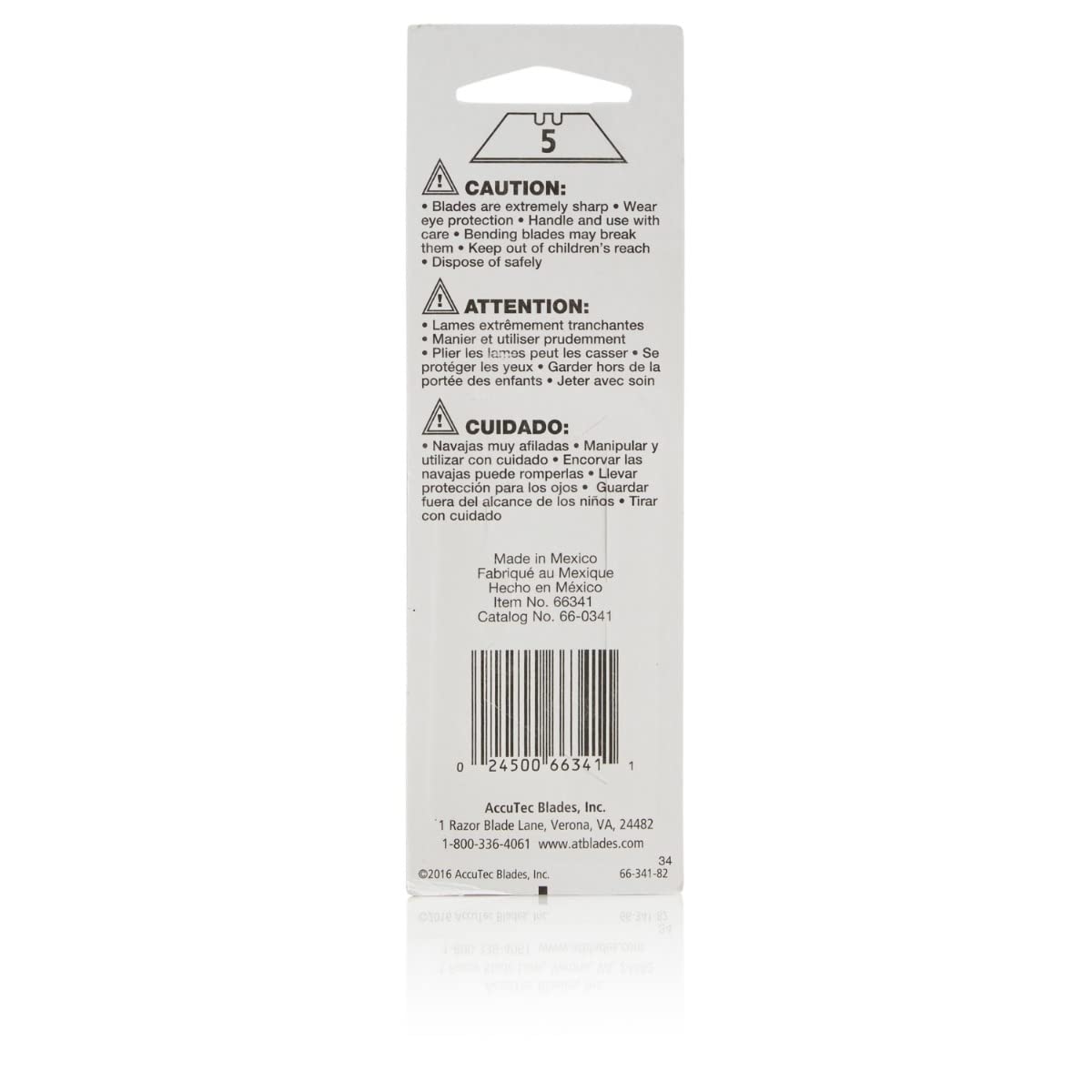 American Line Heavy Duty 2-Notch Utility Blades - 5-Pack - 0.25 " High Carbon Steel Blades for Optimized Sharpness and Durability - 66-0341