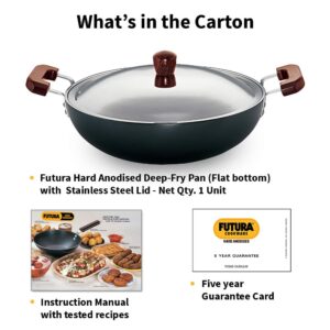 Futura Hard Anodised Deep-Fry Pan, 7.5L, Gray