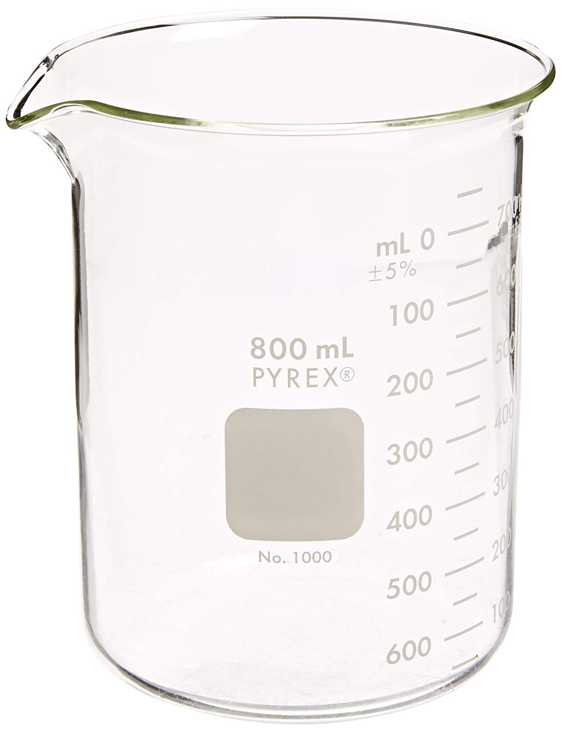 PYREX Griffin Low Form 800mL Beaker Graduated 6pk