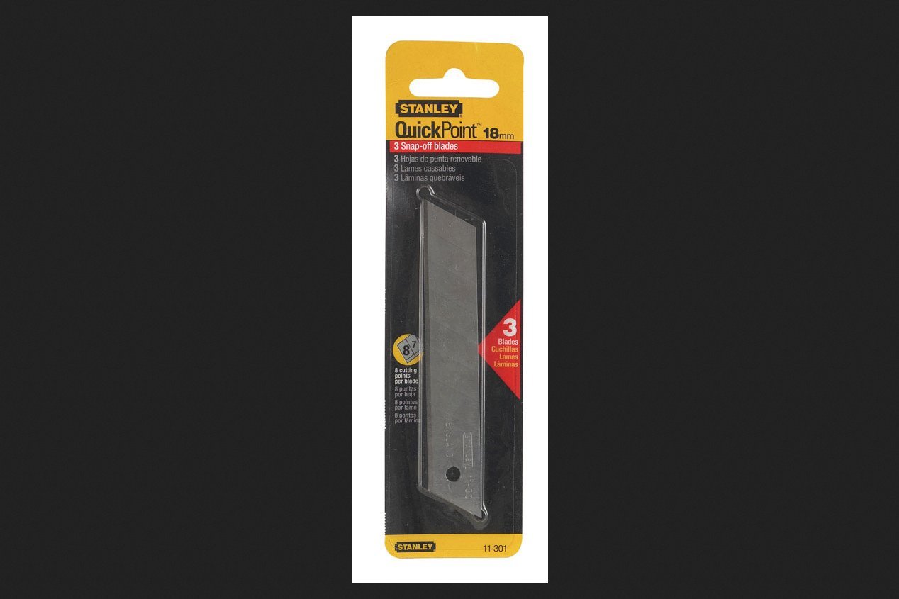 Snap-off Utility Blade, 18mm W, PK3