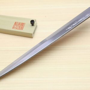 Yoshihiro Shiroko High Carbon Steel Kasumi Yanagi Magnolia Handle Sushi Sashimi Chef Knife (9.5" (240mm))