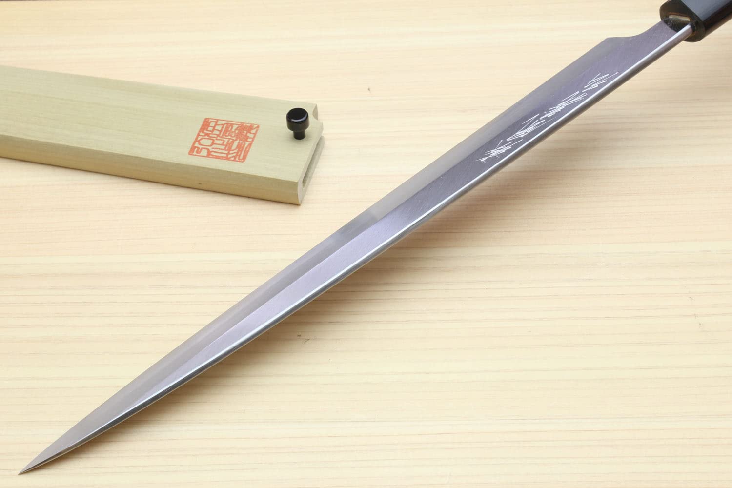 Yoshihiro Shiroko High Carbon Steel Kasumi Yanagi Magnolia Handle Sushi Sashimi Chef Knife (9.5" (240mm))