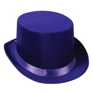 satin sleek top hat (purple) party accessory (1 count)