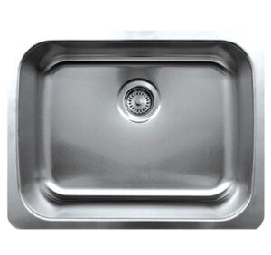 whitehaus whnu2318-bss noah's collection 23-1/2-inch single bowl undermount kitchen sink, brushed stainless steel