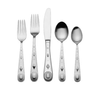 wallace taos 45-piece stainless steel flatware set, service for 8