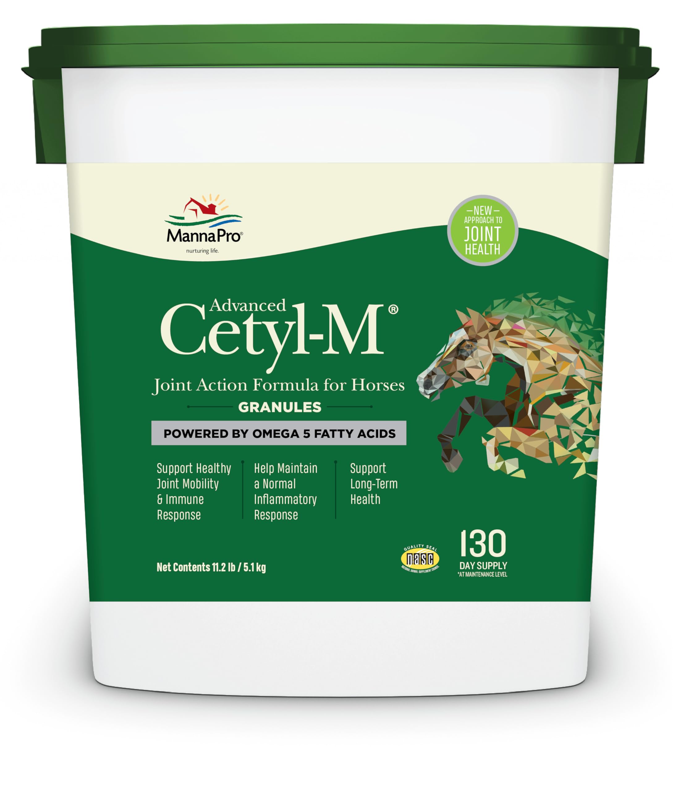 Manna Pro Cetyl-M Joint Supplement for Horses - Powered by Omega 5 Fatty Acids - 11.2 lb