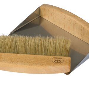 REDECKER Oiled Beechwood Table Sweeping Set, 6-1/4 x 4-1/4-Inches - Dust Pan Brush Set