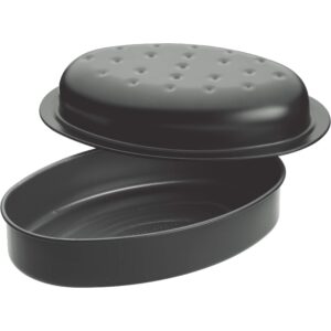 MasterClass Self-Basting Non-Stick Roasting Tin with Lid, Carbon, Grey, 27 x 18 x 10cm