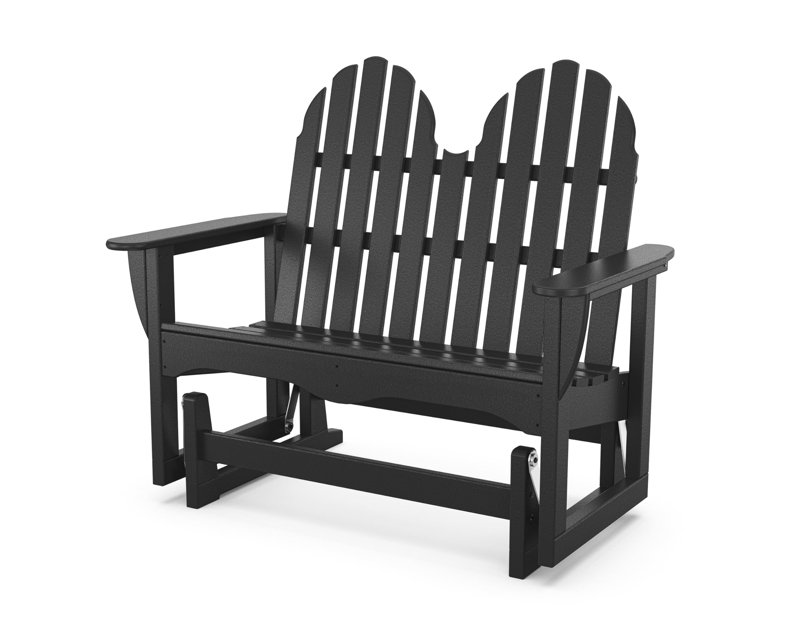 POLYWOOD Adirondack 48-Inch Glider, Black